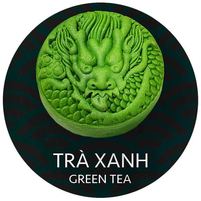 BTT Trà Xanh (2 Trứng) - Green Tea Mooncake (2 Salted Egg Yolks)
